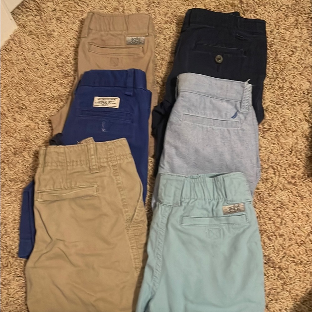 Stylish Boys Dress Shorts Set - Navy, Light Blue, Khaki.